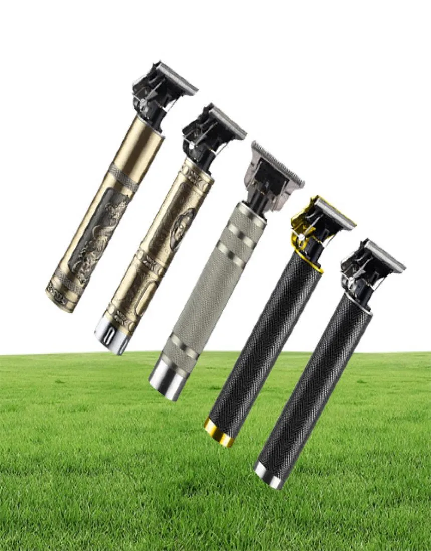 T9 Tshaped electrical hair clippers duddha head dragon oil head small tube men trimmer professional barber razors with charger2773116247