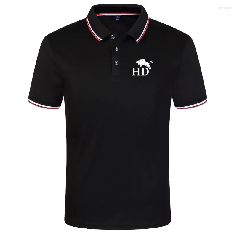 Polos pour hommes HDDHDHH Marque Impression Été Polo de haute qualité T-shirt à manches courtes Slim Revers Top Chemise d'affaires