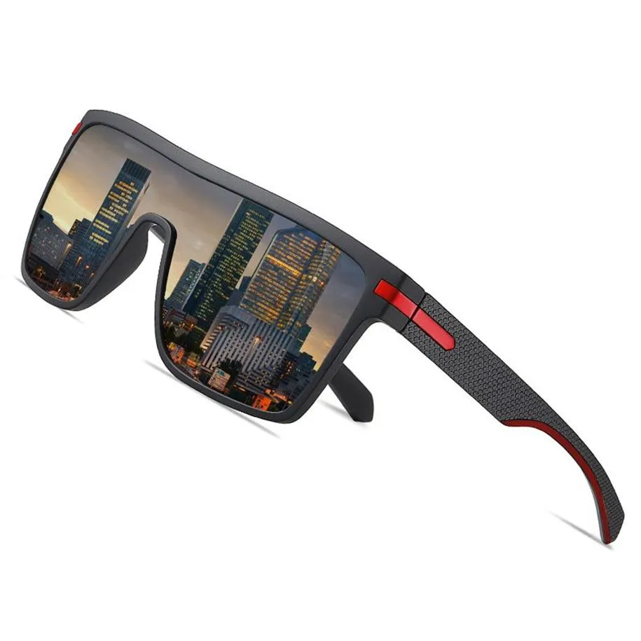 Brand Polarized Sunglasses Men Fashion Oversized Flexible Frame Square Male Sun Glasses For Driving Goggle Zonnebril Heren 220317239B