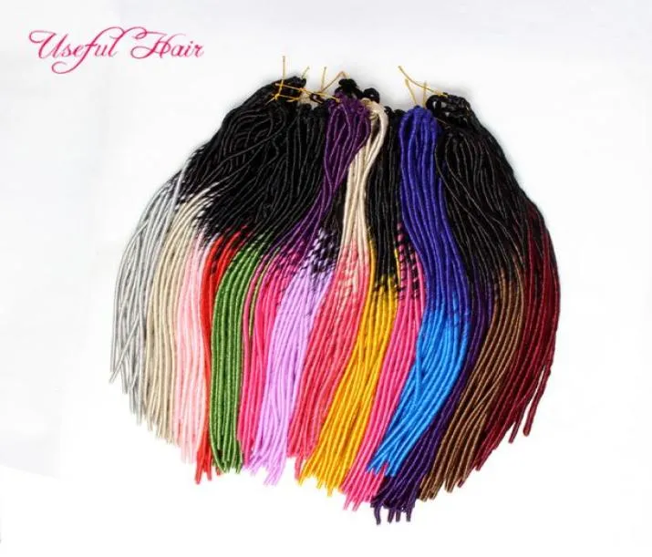 Extensiones de cabello rubio de crochet OMBRE COLOR FAUX LOCS Trenza suave en paquetes dreadLOCKS Trenzado SINTÉTICO trenzas de crochet HAIR MARLE3349138