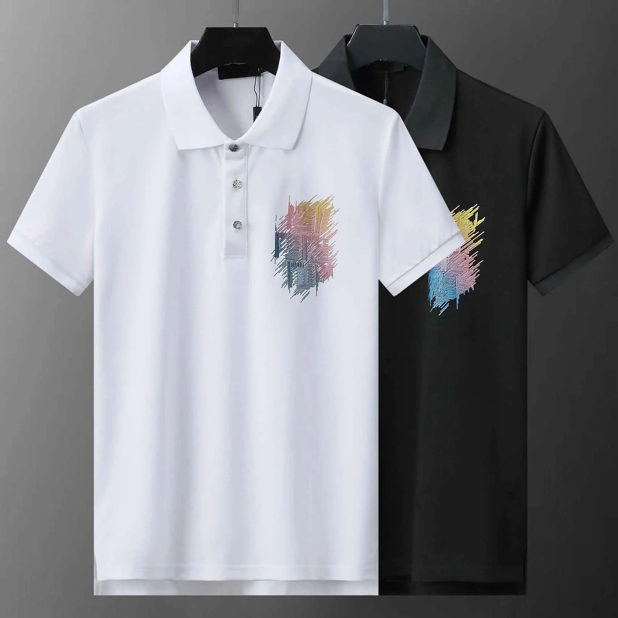 2024 Mode Boss Polo Hommes Designer Chemise de patron pour hommes de luxe Revers Patron Coloré Patternlette de haute qualité Top Casual Business Slim Fit T-shirt M-XXXL