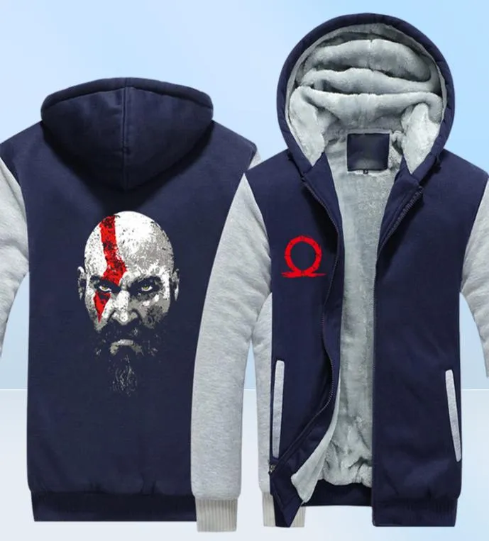 Sweat à capuche d'hiver dieu de la guerre Kratos graphique hommes femmes chaud automne vêtements sweats veste à glissière polaire hoodie6750342