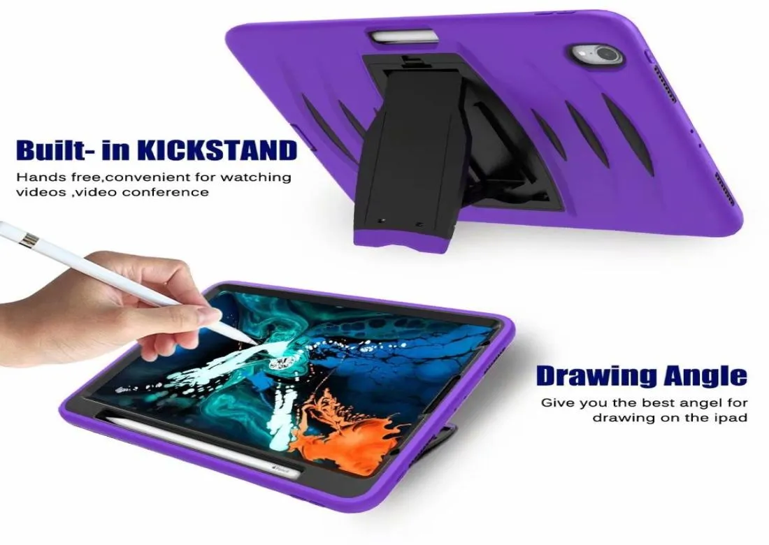 Étui pour tablette antichoc en Silicone, pour iPad 564 Pro, porte-crayon, pour enfants, iPad 129, Air 105, mini 43, 207213867