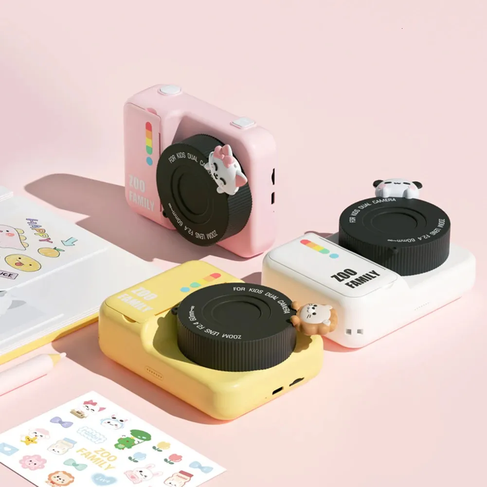 Appareil Photo Instantané Pour Enfants – Écran 3,0 Pouces – 1080P – 32 Go + 3 Rouleaux De Papier – Cadeau 3-12 Ans