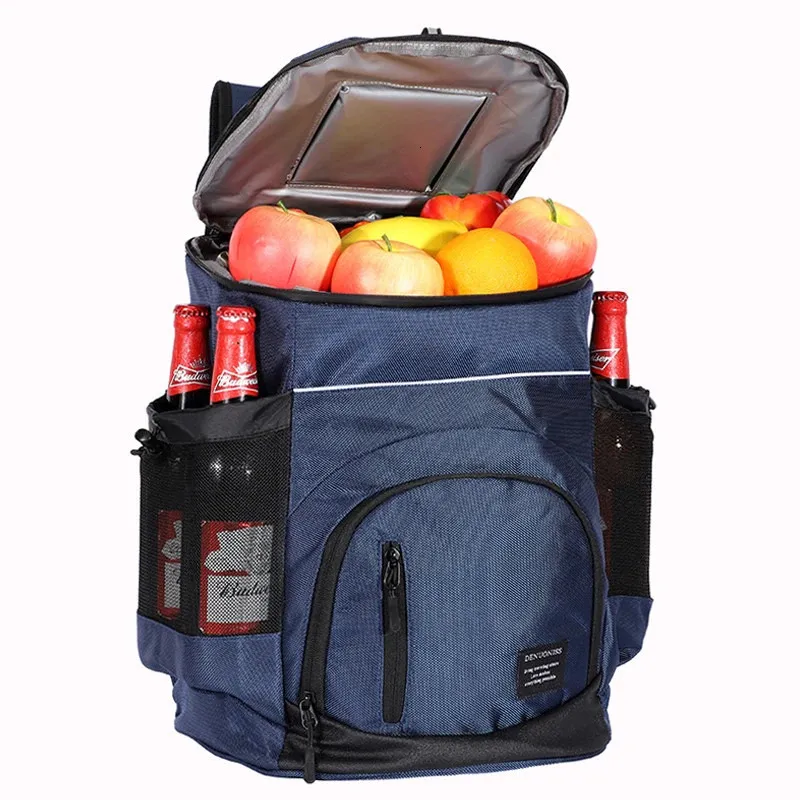 33l saco de geladeira macio grande 36 latas isolado refrigerador mochila térmica isotérmica viagem praia gelo cerveja mochila 240106