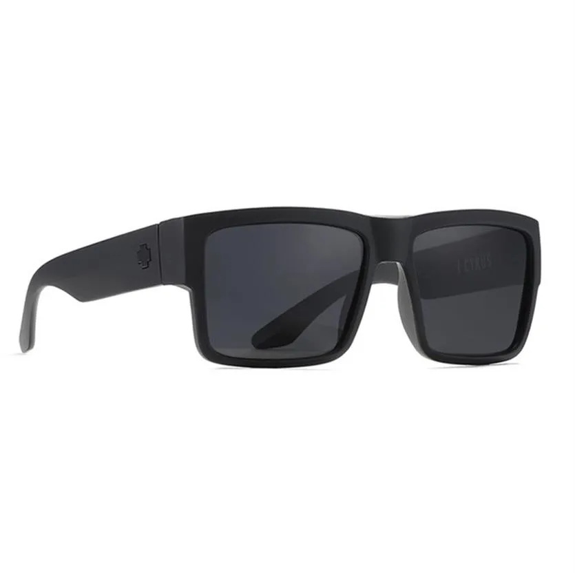 Gafas de sol polarizadas HD para hombres, gafas deportivas, gafas de sol cuadradas UV400, espejo de gran tamaño, tonos negros 220608188S