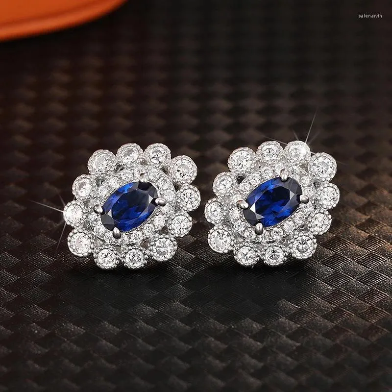 Brincos de parafuso prisioneiro huitan elegante temperamento orelha studs senhora noivado com zircônia brilhante design requintado jóias para cerimônia de casamento