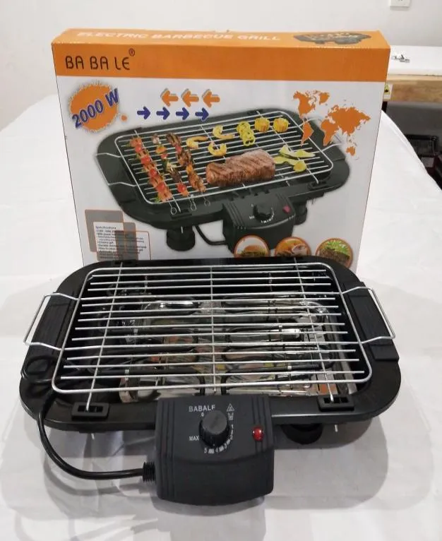 Elektrische barbecues Elektrische grills met antiaanbaklaag Huishoudelijke BBQ-grill voor binnen Smoke2299743