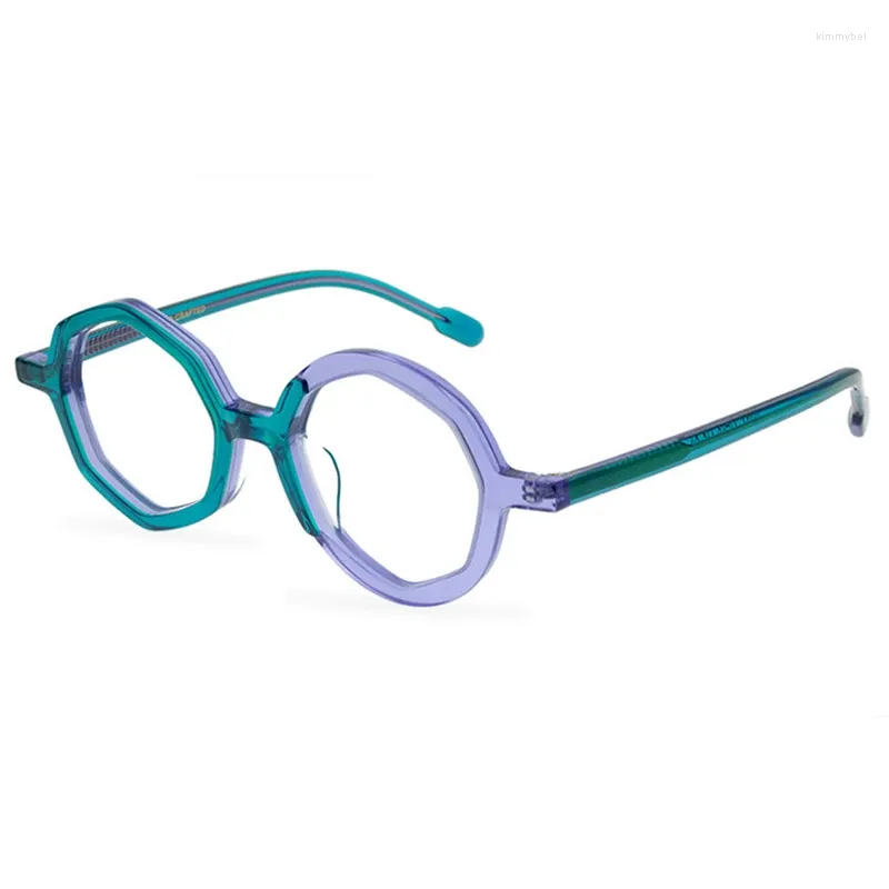Montature per occhiali da sole Belight Optiacl Fancy Candy Color Acetato Forma irregolare Occhiali Montatura Uomo Donna Occhiali da vista Eyewear 76814