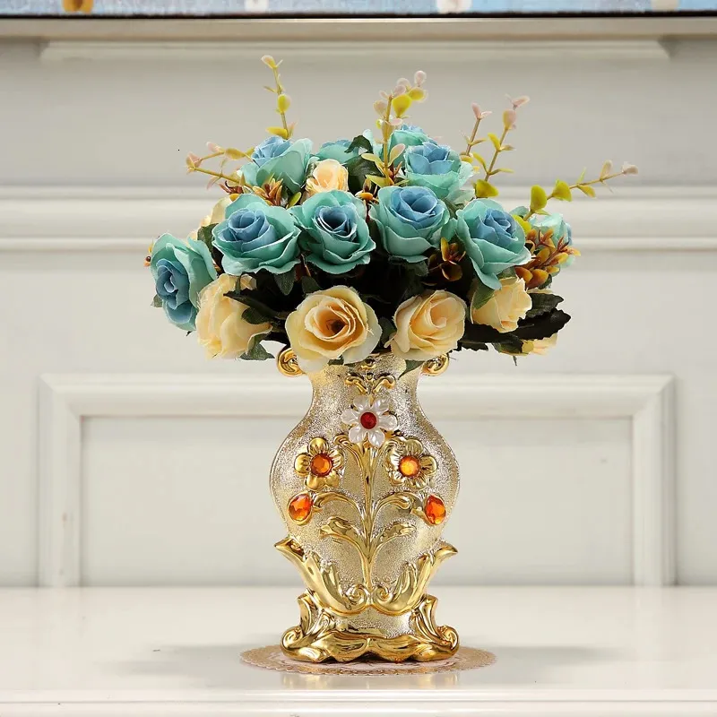 Frosted Porcelain Vase Vintage Advanced Ceramic Flower Vase For Room Study Hallway Home Wedding Decor 240105