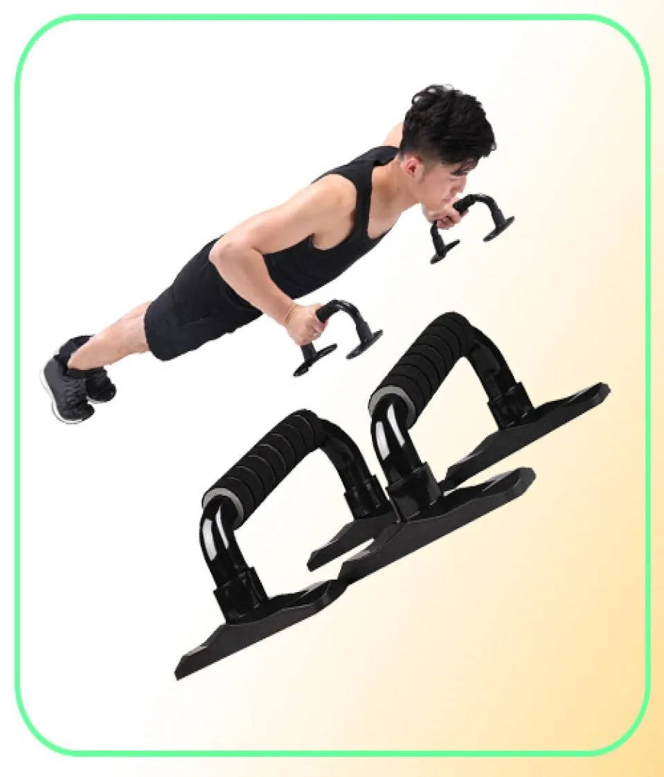 Roestvrijstalen staaf I-vormig handvat Body Building Equipment Home Gym Spiertraining Fitness Oefening Push Up Bars8345577