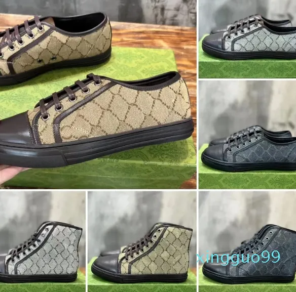 Zapatos de tenis Diseñador de lujo Hombre Clásicos Lona Cuero Zapatos deportivos de alta calidad Zapatillas bajas de alta calidad Goma Antideslizante Deportes de ocio