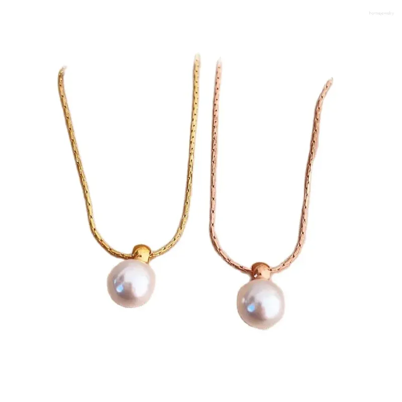 Pendant Necklaces Fashions Simple Teardrop Shaped Imitation For Women Temperament Pearl Fine Exquisite Jewelry Gifts
