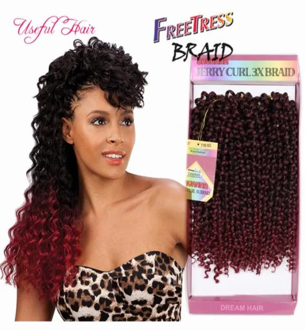 Crochet synthétique tressage cheveux 3pcslot crochet tresses cheveux prébouclés savana jerry bouclés armure Extensions de cheveux 2020 nouvelle mode m2716408