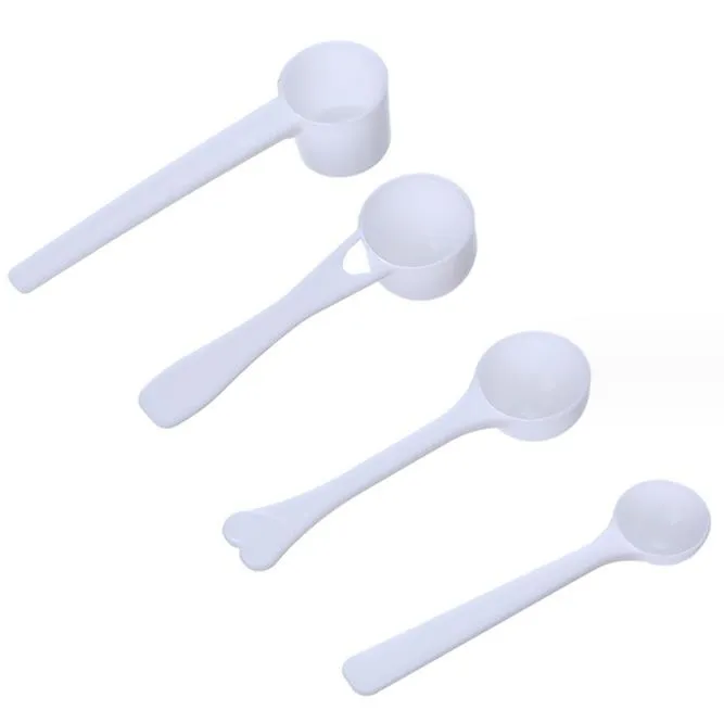 100 Mini Cuillères à Mesurer Blanches 1g - Micro Cuillères Plastique Précises Pour Jardin, Cuisine Et Pâtisserie