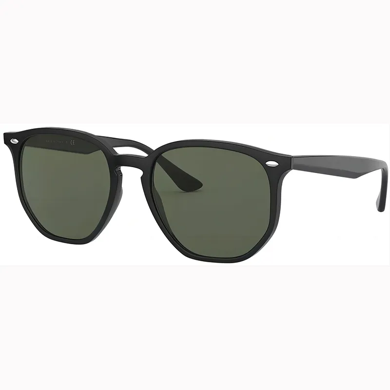 Lunettes de soleil de luxe classiques pour hommes, lunettes de soleil hexagonales pour hommes et femmes, lunettes de soleil à la mode pour hommes et femmes avec boîte en cuir