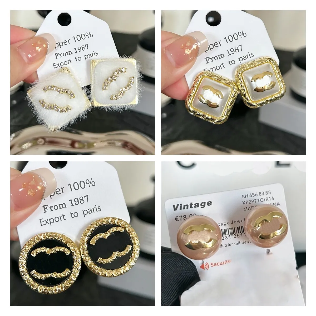 Boucles d'oreilles Stud Femmes Charme Plaqué Or Boucles D'oreilles Style De Luxe Bijoux Classique Designer Logo Hiver Fille Amour Cadeau Boucles D'oreilles Mode Anniversaire Cadeau De Mariage Boucles D'oreilles