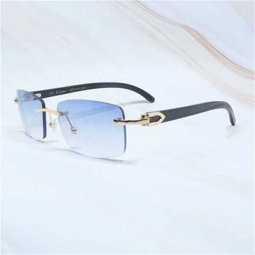 58% marca de luxo designer homens carter óculos armações de madeira branco preto chifre de búfalo óculos de sol moda buffs de madeira eyewearkajia novo