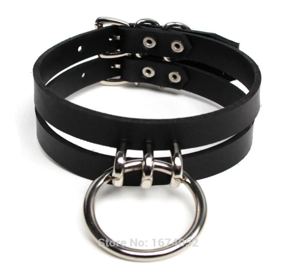 100 Handcrafted Caged Top Choker Real Leather BDSM Collar ORound Fetish Cosplay Costume Choker Necklace4265704