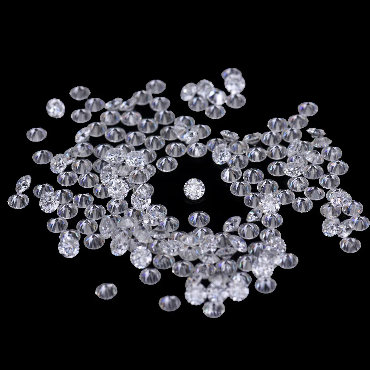 340 peças pedras soltas laboratório cultivado diamante atacado 08mm30mm gemas moissanita para joias 240106