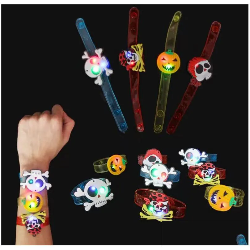 Other Festive Party Supplies Halloween Led Light Up Bracelet Glow In The Dark Kids Birthday Easter Favors Drop Delivery Home Garden Dhs2W