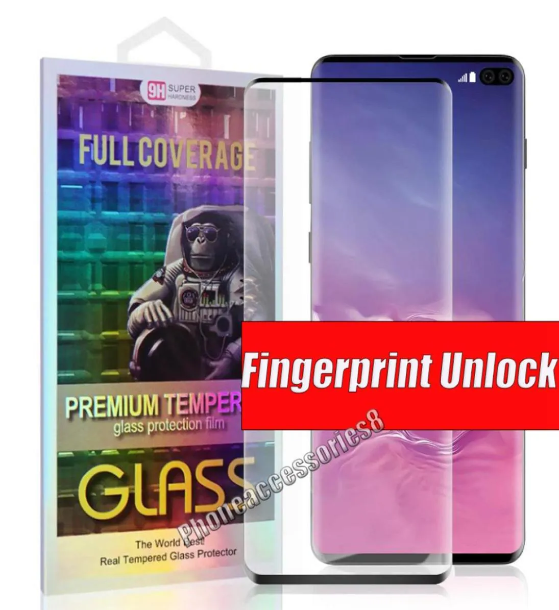 3D gebogener Handy-Displayschutz aus gehärtetem Glas für Samsung Galaxy S22 S21 S20 Note20 Ultra S10 S8 S9 Plus Note10 NOTE8 NOTE9 Film1926701