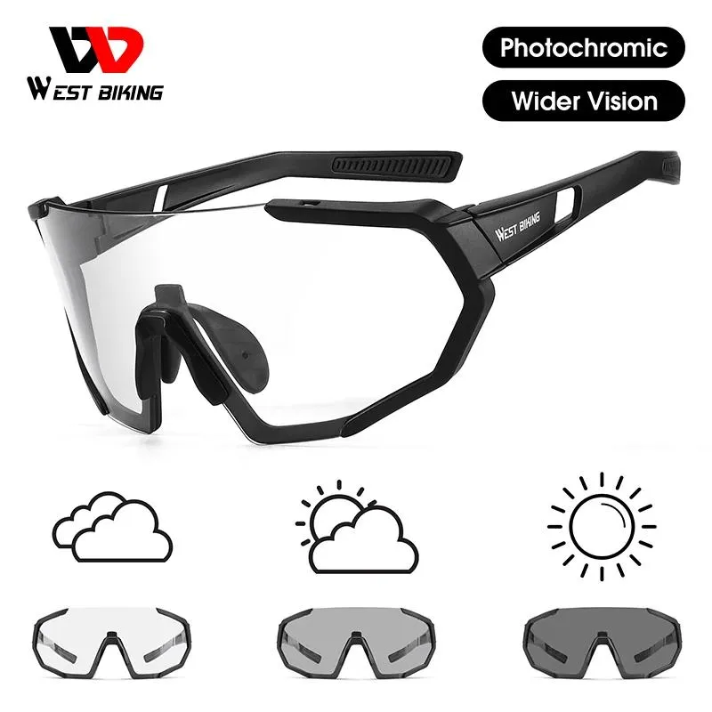 Sonnenbrille West Biking Photochrome Fahrradbrille Fahrradbrille Sport Herren Sonnenbrille Fahrradbrille Uv400 Mtb Straßenlaufbrille