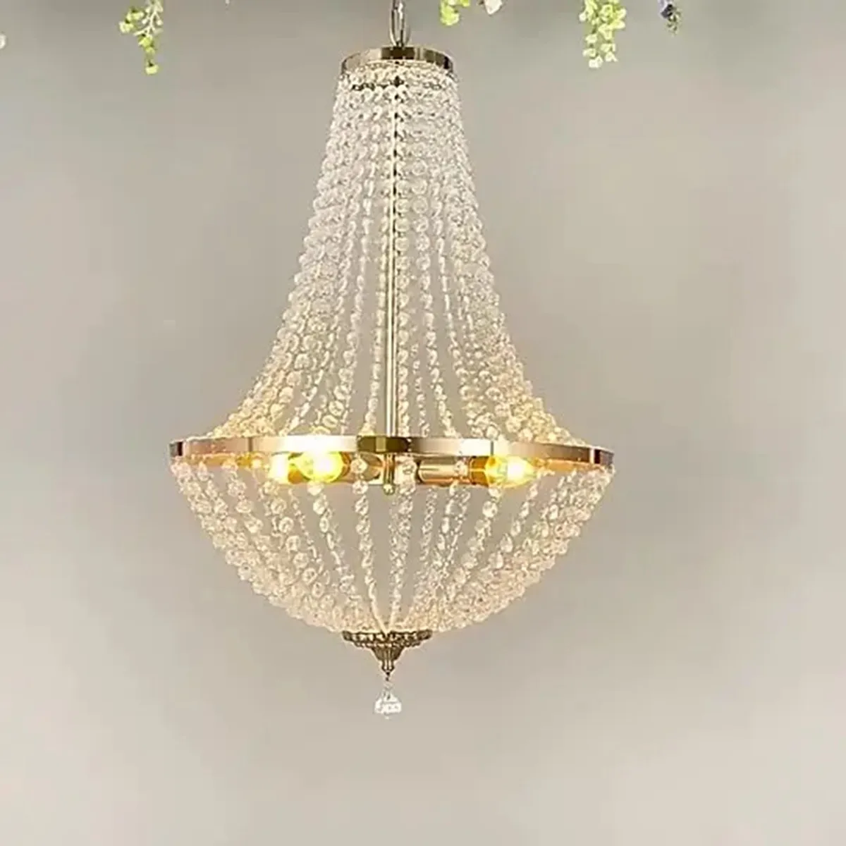 Novos adereços de casamento em ferro forjado, cortina de contas de cristal, lustre para palco, local de casamento, luzes decorativas. 228