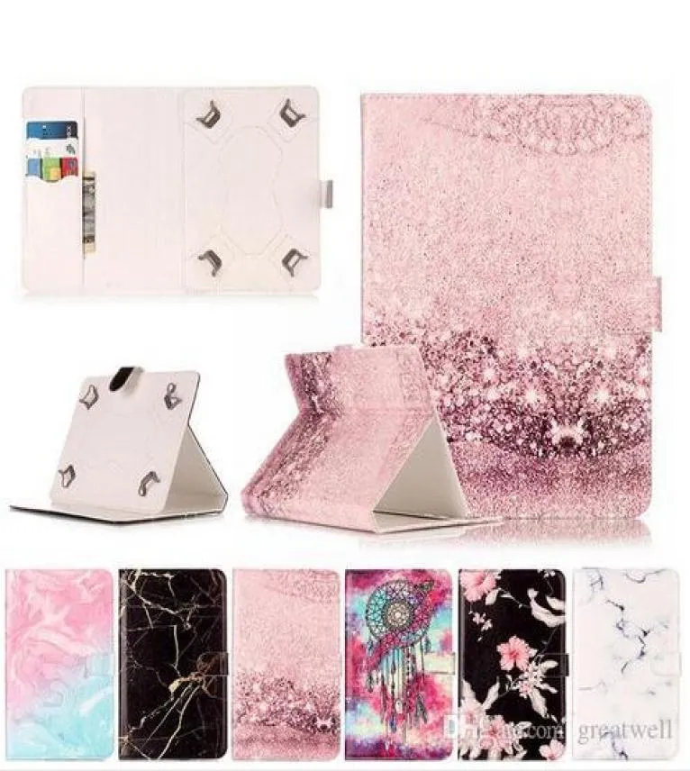 Marble Leather Flip Universal 7 8 10 tums tabletter Fall för Huawei Lenovo Samsung Asus Acer Tablet Protective Cover6440495