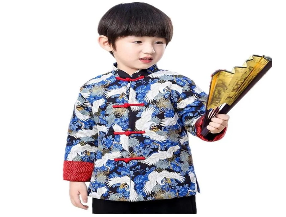 Garçons chinois Costume traditionnel vêtements enfants manteau matelassé enfants tenue Festival de printemps Boy039s vêtements d'extérieur Tang veste hauts 21921594