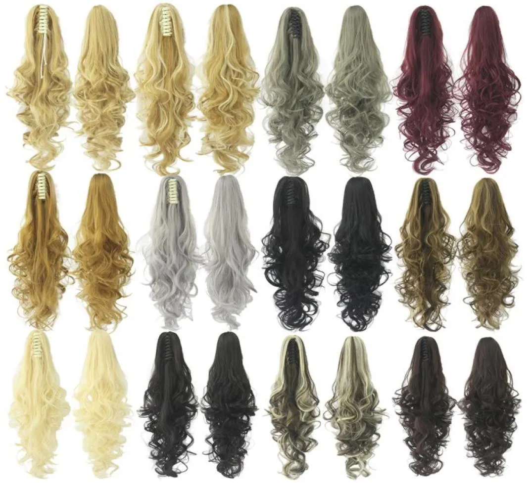 Artiglio sintetico sull'estensione dei capelli coda di cavallo finta coda di cavallo parrucchino per le donne estensione dei capelli coda marrone nero capelli3056841