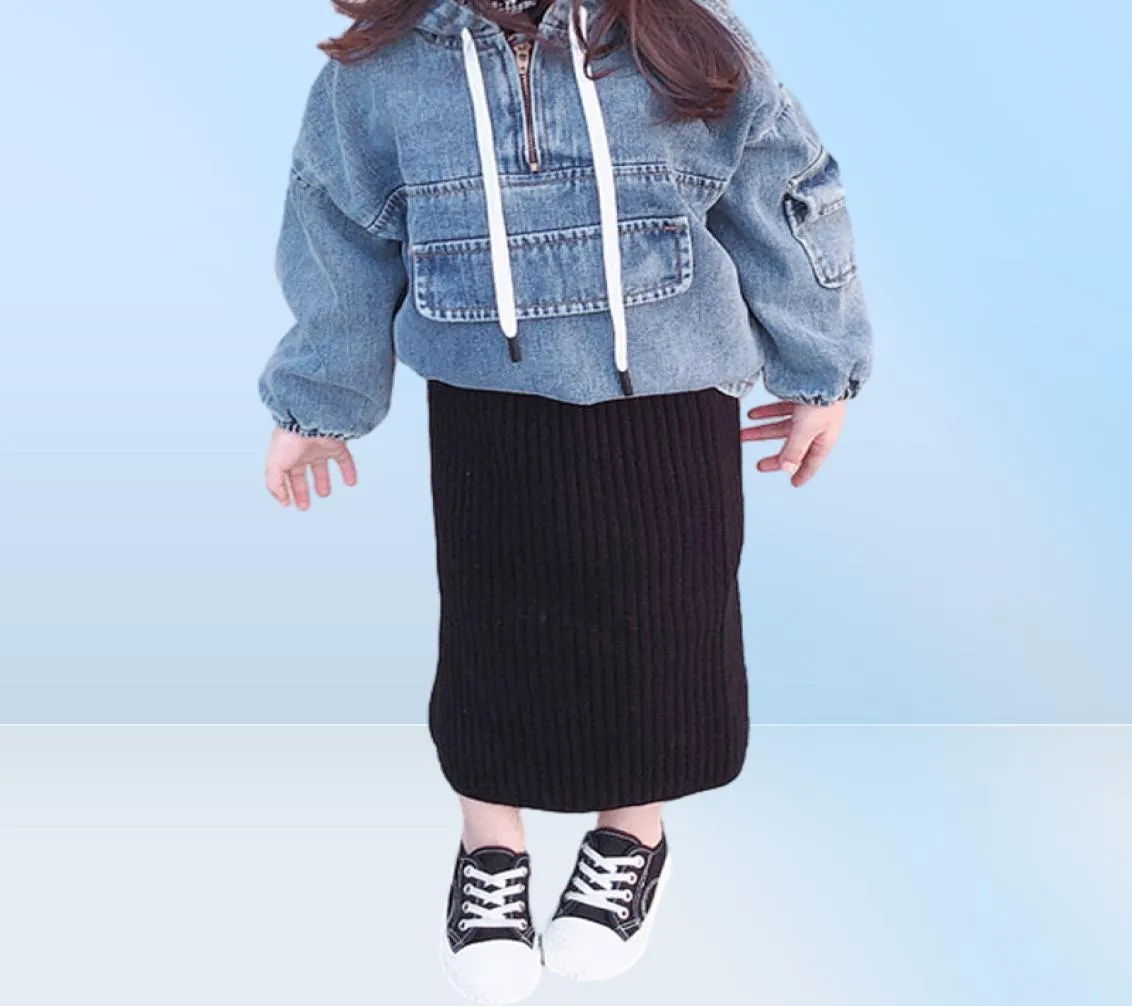 Thunderers Girls Jean Jacket Spring Autumn Unisex Workwear Boys Hooded Denim Coat 27 Years Baby Girl Winter Clothes LJ2011253124463