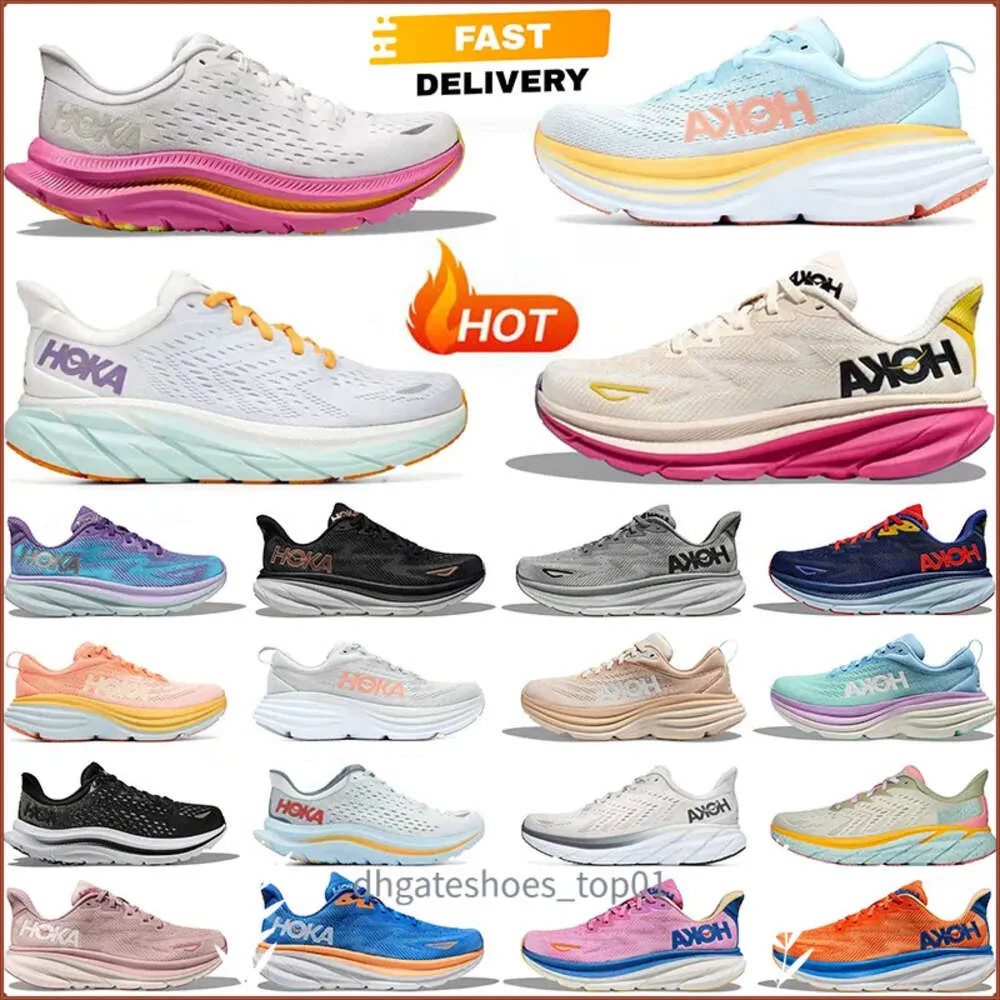 Triple Color Running Sneakers For Women And Men Hoka Kawana Clifton 9