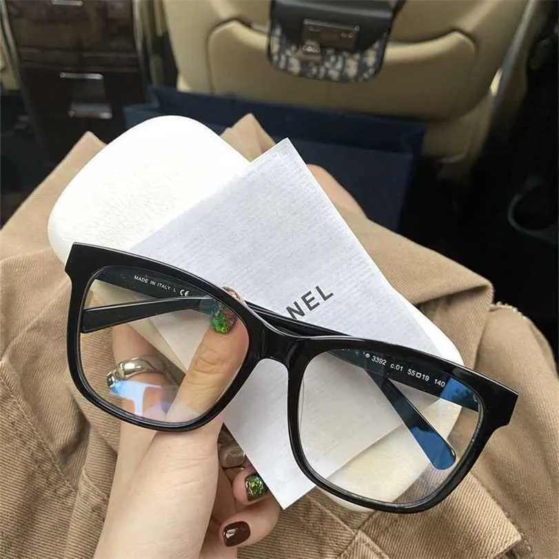10 % Rabatt auf Sonnenbrillen, neu, hochwertig, Quan Zhilong's same 3392 Xiaoxiang, Anti-Blaulicht-Myopie, schlichter schwarzer Rahmen