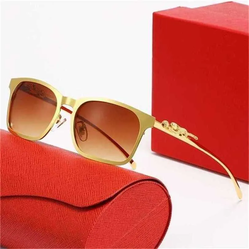 12% de réduction sur les lunettes de soleil plein cadre affaires lunettes optiques personnalisées stéréo tête de léopard hommes tendance lunettes de soleilKajia nouveau