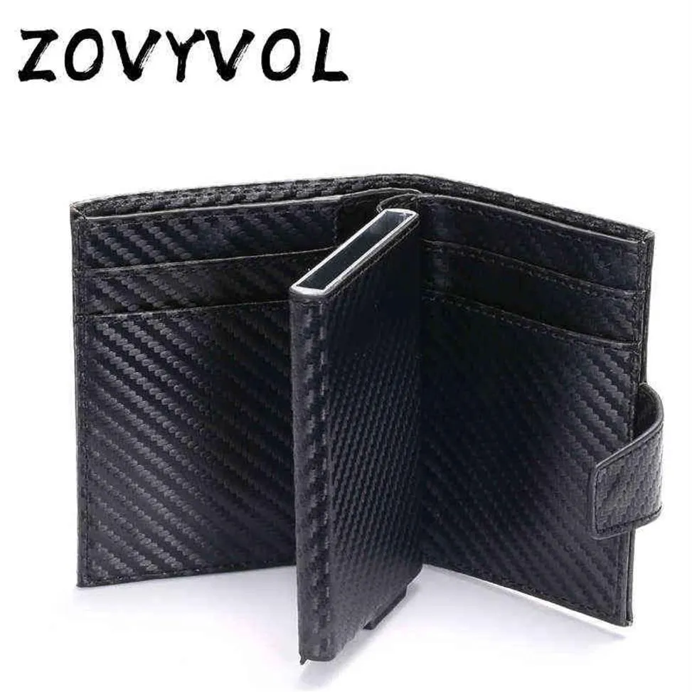 Zovyvol Kurzer intelligenter männlicher Brieftasche Geldbeutel Leder RFID MENS TRIFOLD CARD Kleine Münze Geldbörse Tasche S 2112232819