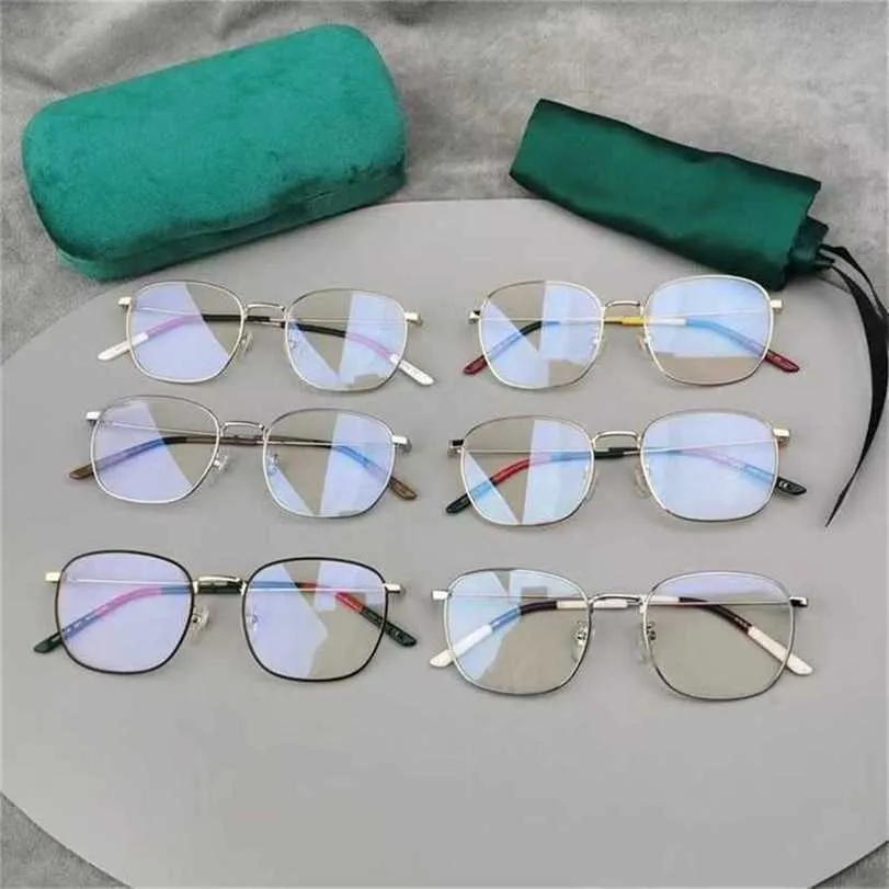 10% OFF Sunglasses High Quality New Frame Family Flat Female Ni Same Fashion Decorative Mirror Irregular Metal Glasses 0681