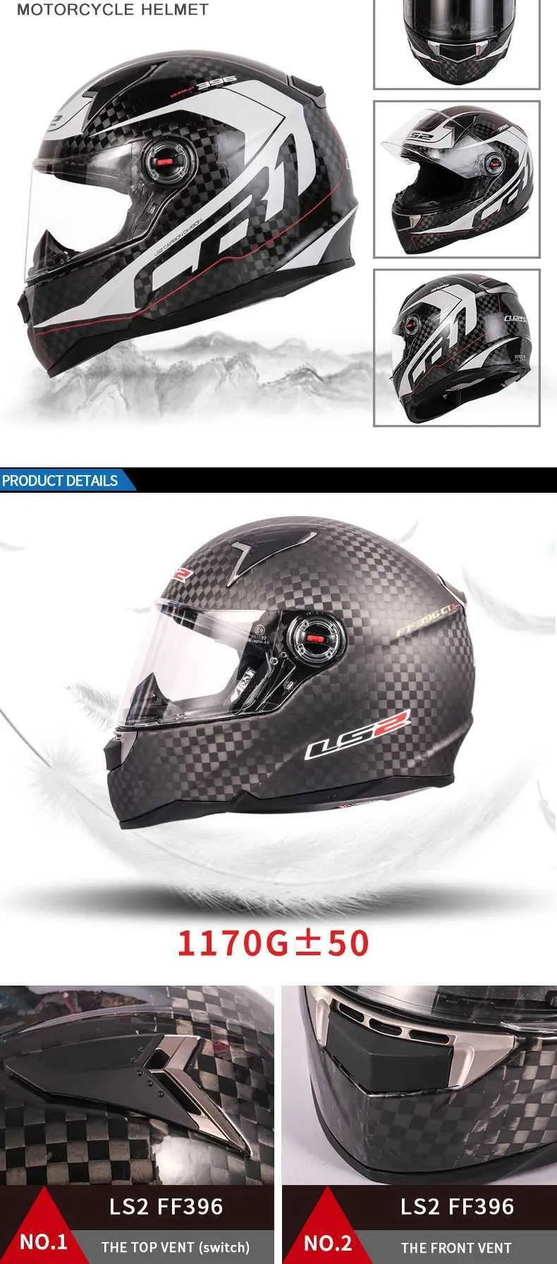 ls2 ff396 cr1 carbon helmet ff396.62 Diablo Motorcycle M tun metal Otomotiv magnatech liner wicks moisture to keep you cool LS2 - Citation II Full-Face