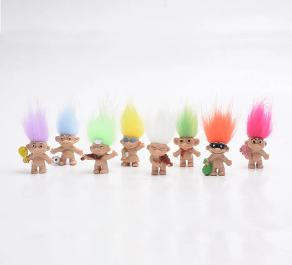Yeni Kawaii Renkli Saç Troll Bebek Üyeleri Troll Anaokulu Erkek Kız Trolls Oyuncak Hediyeleri3035497
