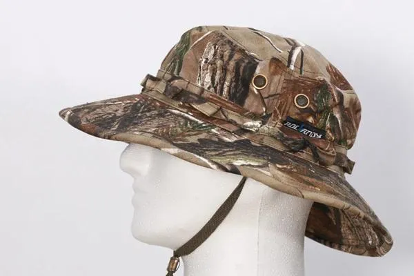 Caps Rolanpro M Size Camouflage Mountaineering Caps for Men Women Summer Man's Round Boonie Hats for Military Camping Outdoor Hat