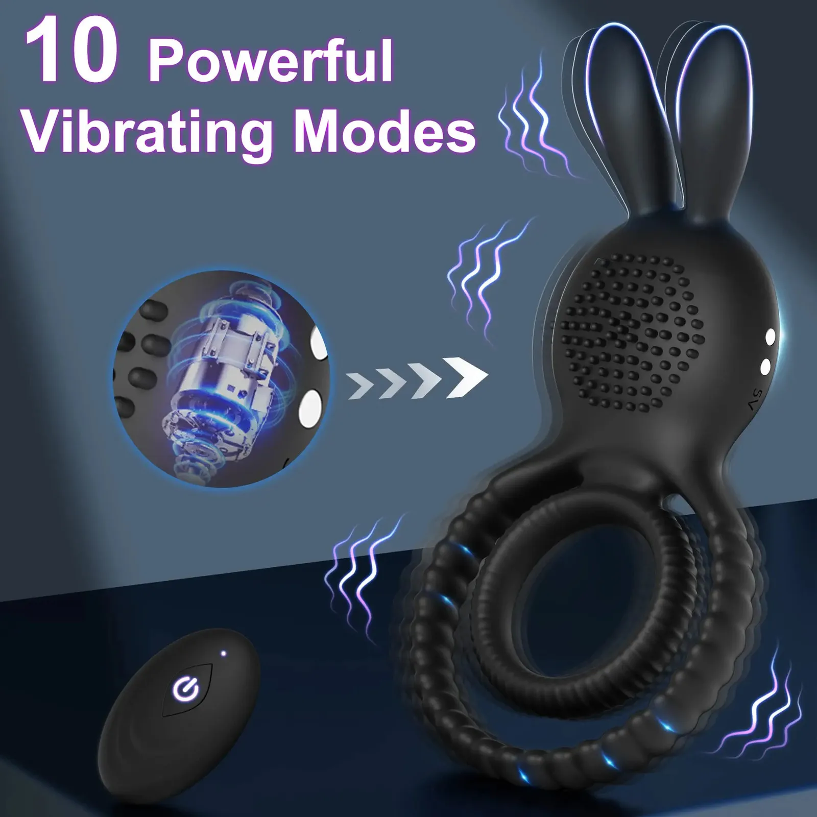 lovense vibrating butt plug Up To 88% Off on Vibrating Penis Ring Clit Sim main image 0