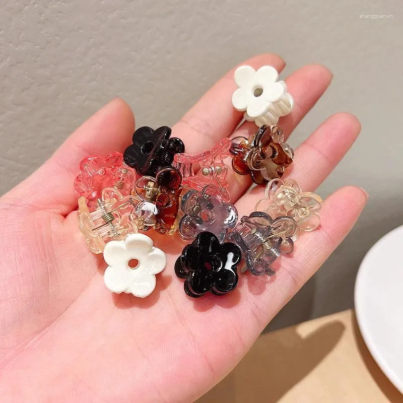 Hair Clips 6 Colors Korean Fresh Mini Flower Grab Clip Cute Bangs Girl Little Hairwear Bridal Jewelry Accesorios