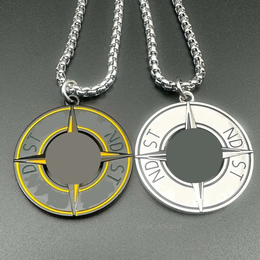 Steine Anhänger Steine Halskette Trendiger Kompass Neues Paar passend für Männer und Frauen Halskette Designer 653 22