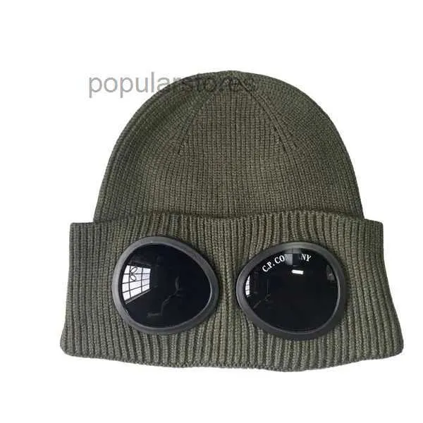 Beanie CP Caps Men's Designer Ribbed Knit Lens Hats Kvinnors extra fina Merino Wool Goggle Beanie Officiell webbplats Version 4 P5CU