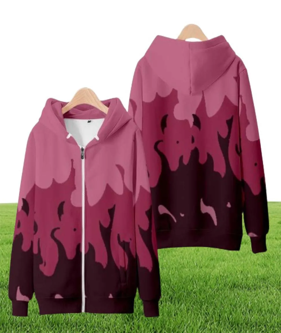 Men039s Hoodies Sweatshirts 2022 Aphmau Merch Hoodie Rits Vlam Paars En Rood 3D Print Cool Rits Jas Dames En Heren Street5493132