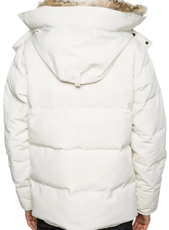 Giacche invernali da uomo in vera pelliccia di coyote, designer Homme Puffer Wyndham Windbreaker Jassen Outerwear con cappuccio Fourrure Manteau Brand Quality, lancio del prodotto_voghion.com