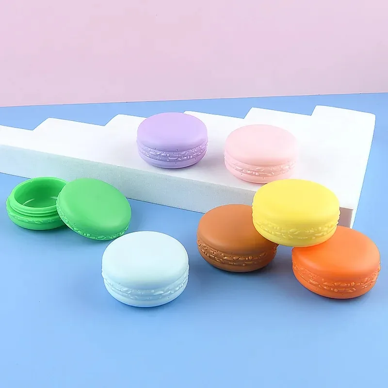 Frascos de crema vacíos con forma de macarrón, 300 Uds., estuches dispensadores de mascarillas para labios y ojos, envases cosméticos pequeños de 5ml/10ml con tapas a prueba de fugas