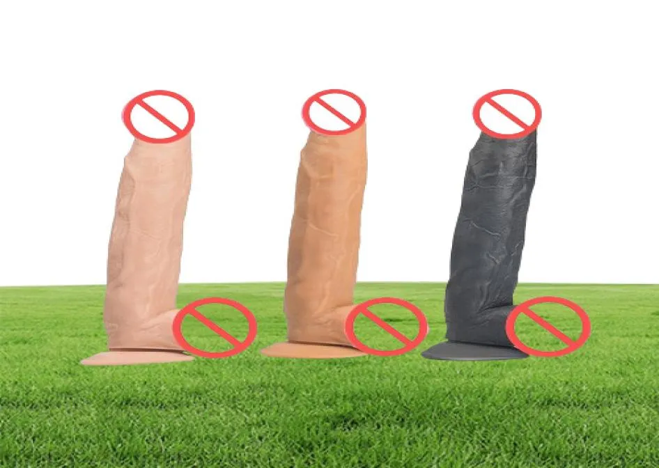 12 inch Enorme Dildo Super Grote Dildo Speeltjes Voor Vrouwen Realistische Zwarte Dildo Vrouwelijke Masturbator Enorme Penis Lul Dong3255709