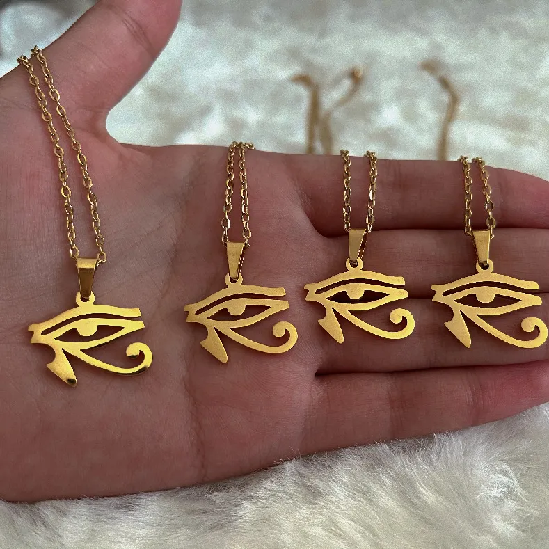 Vintage Egyptian Pharaoh Eye Of Horus Gold Taurus Necklace Stainless Steel Ancient Egypt Symbol Charm For Womens Fashion Jewelry From Dazzingjewelry 2.49 DHgate.Com