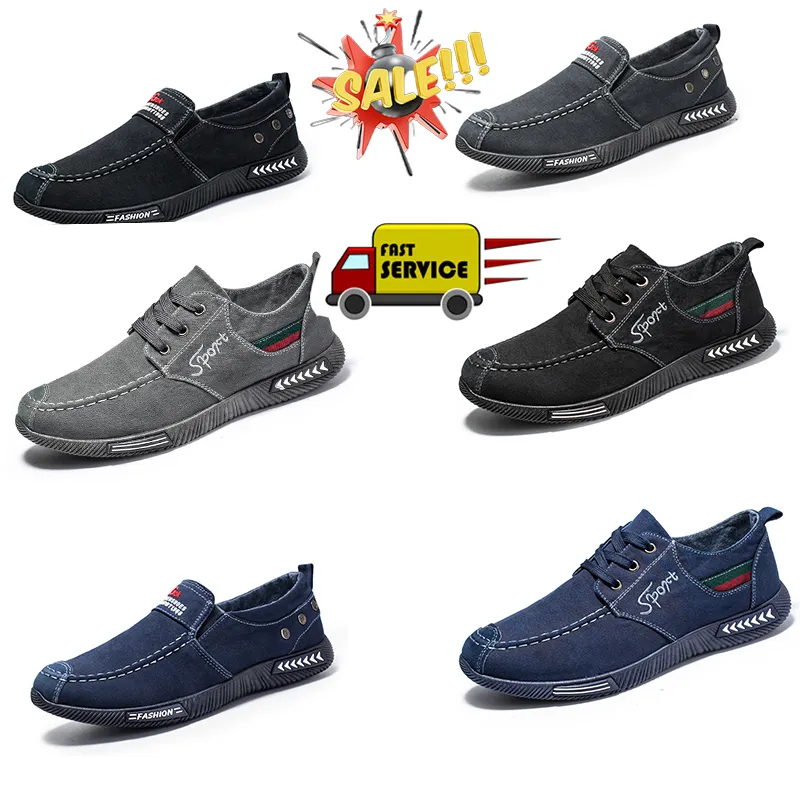 Toppkvalitetsmän andningsbara casual skor hombre jeans duk modelägenheter loafer espadrilles män mjuka sula sneakers size39-44